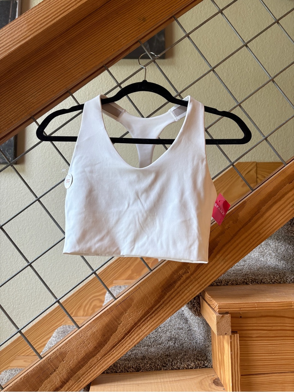 SPANX White Cropped Sports Bra Tank